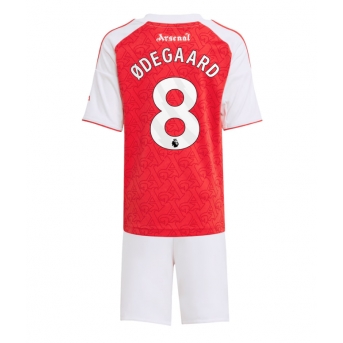 Billige Fotballdrakt Arsenal Martin Odegaard #8 Replika Hjemmedraktsett Barn 2025-26 Kortermet (med bukser)